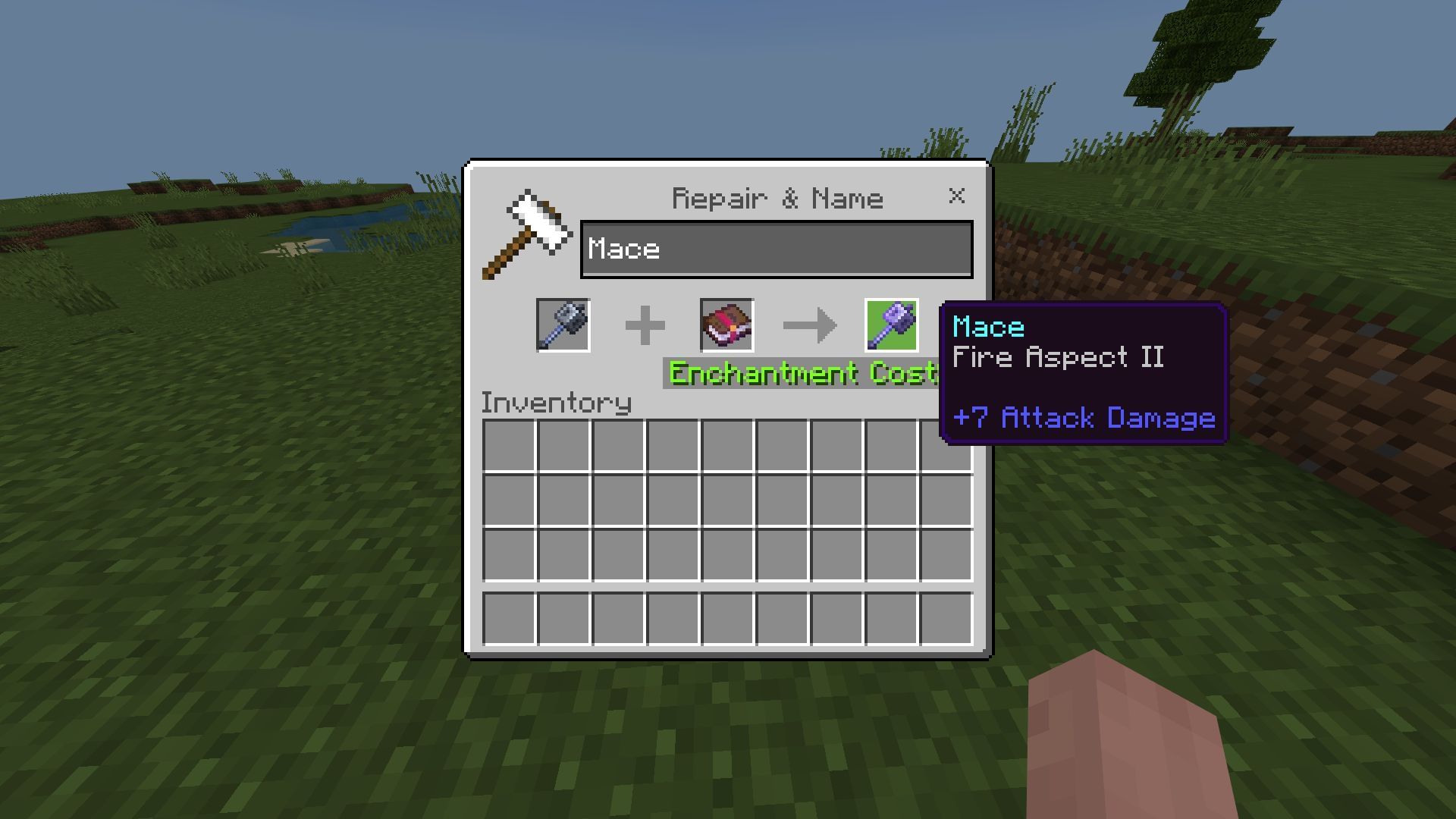 All compatible mace enchantments should now apply as expected in Minecraft Preview 1.21.0.23 (Image via Mojang)