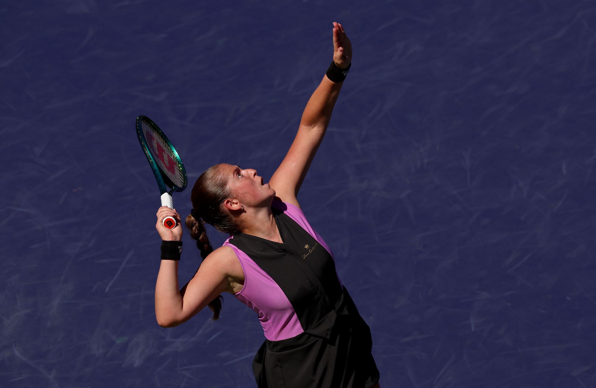 Jelena Ostapenko at the 2024 BNP Paribas Open in Indian Wells