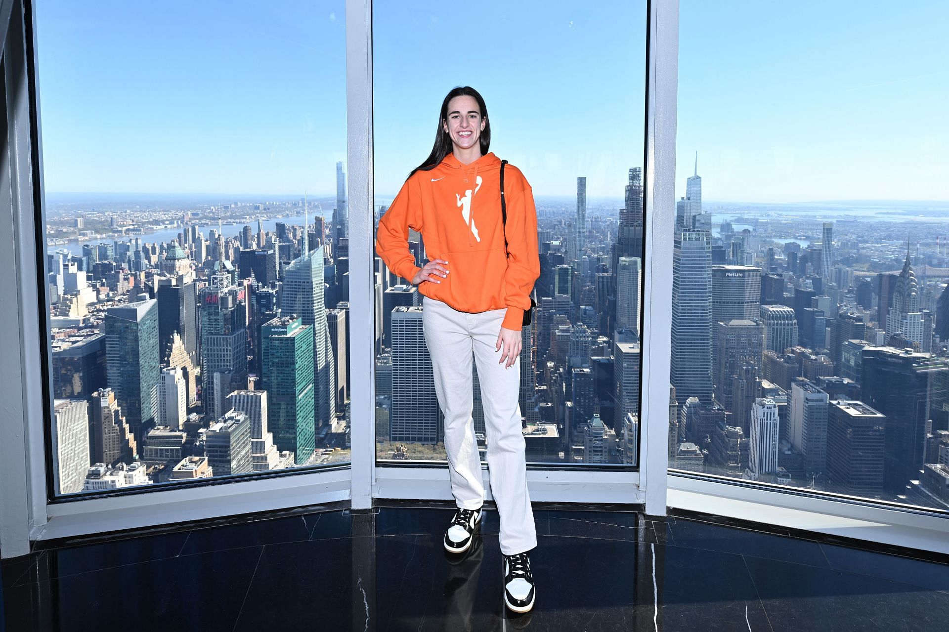 Caitlin Clark at The Empire State Building.