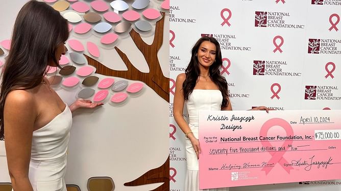 Kristin Juszczyk's viral Super Bowl vest auction helps raise $75,000 for the National Breast Cancer Foundation