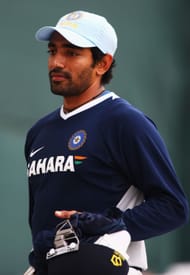 Robin Uthappa in training for India.