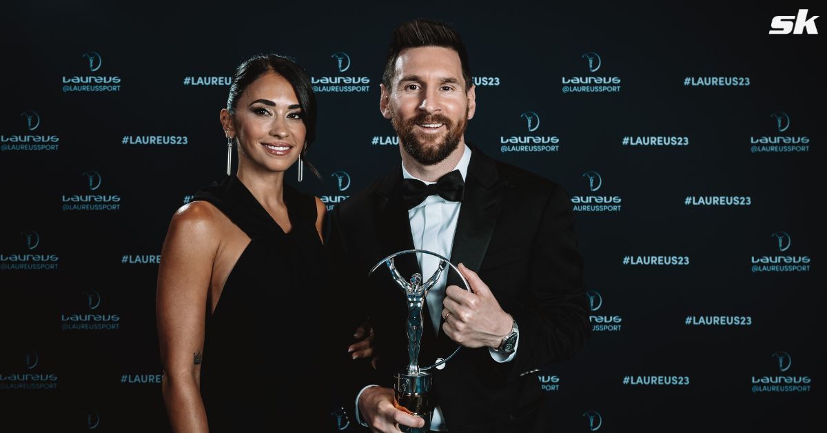 Lionel Messi and wife Antonela Roccuzzo go out of their way to pose ...