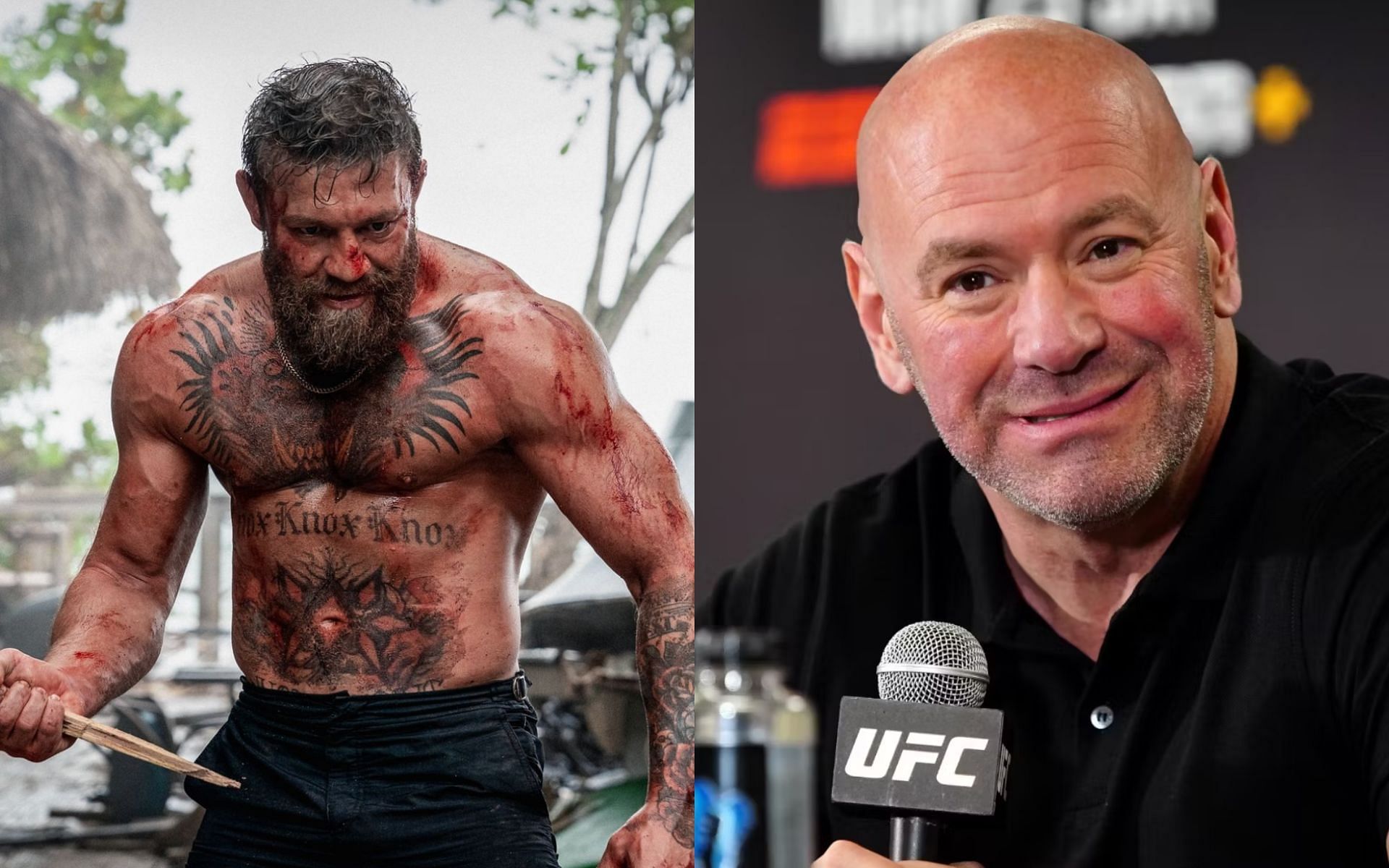 Dana White (right) claimed Conor McGregor