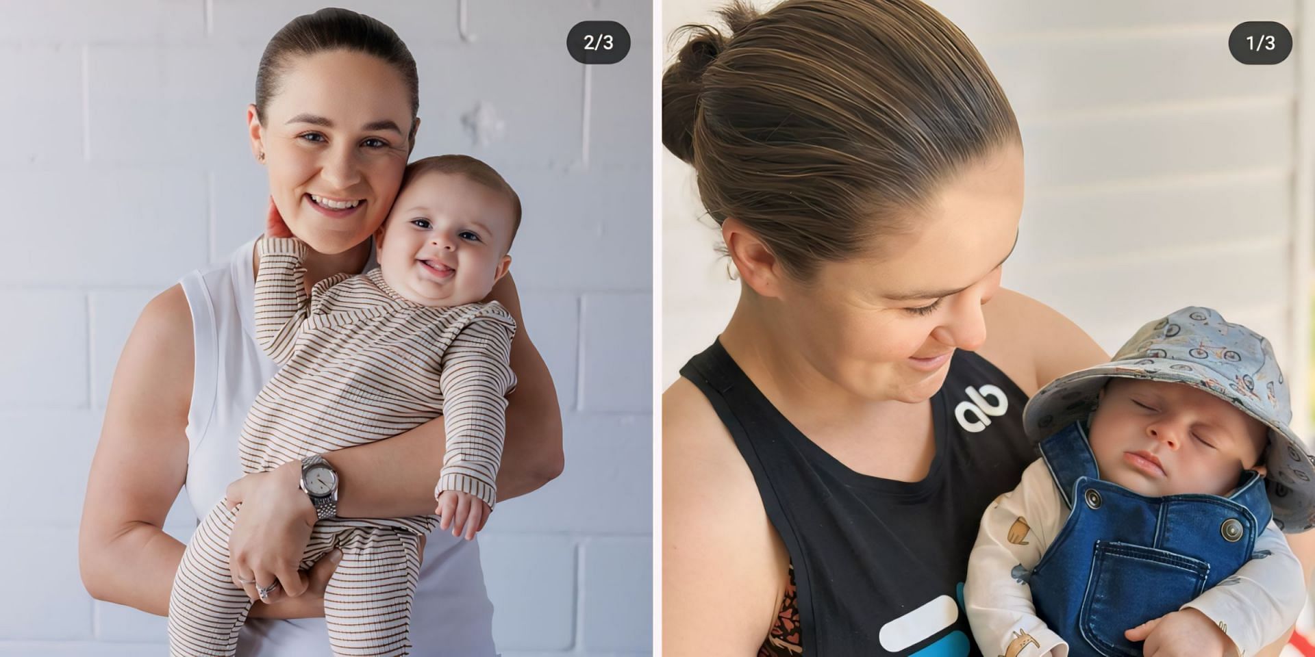 Ashleigh Barty with her son Hayden