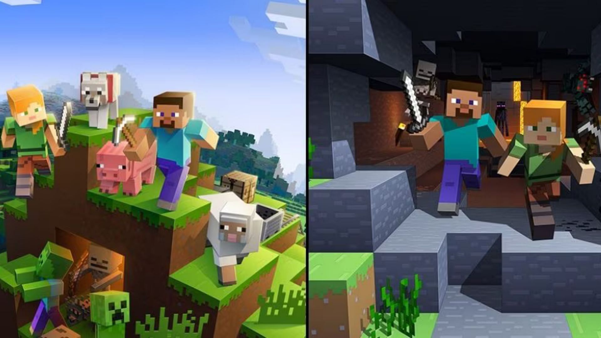 Minecraft Bedrock and Java Edition (Image via Mojang Studios)