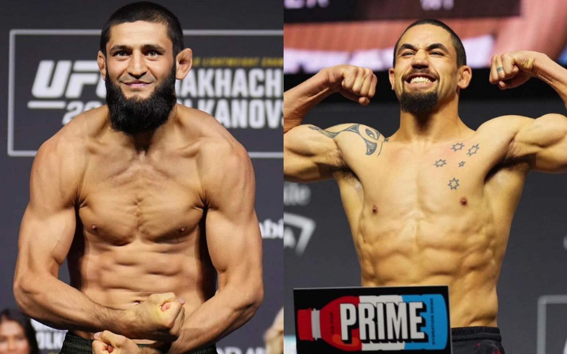 UFC legend split on Khamzat Chimaev vs. Robert Whittaker outcome [Images courtesy of @khamzat_chimaev &amp; @robwhittakermma on Instagram]