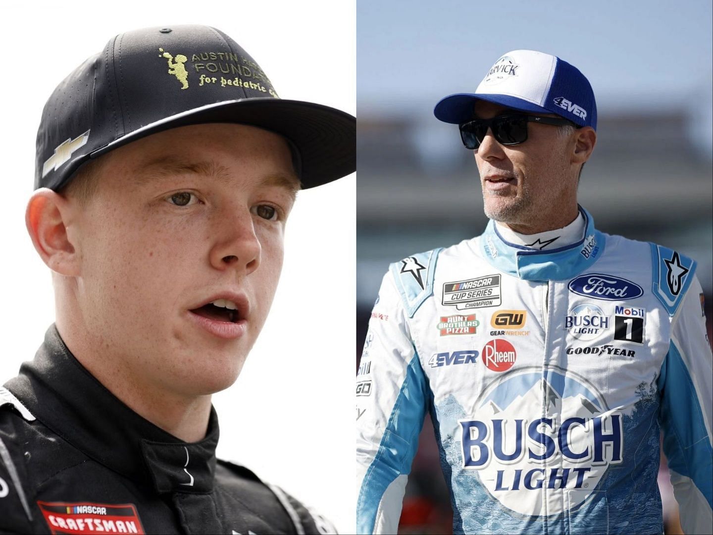 Connor Zilisch and Kevin Harvick (Images via Getty)