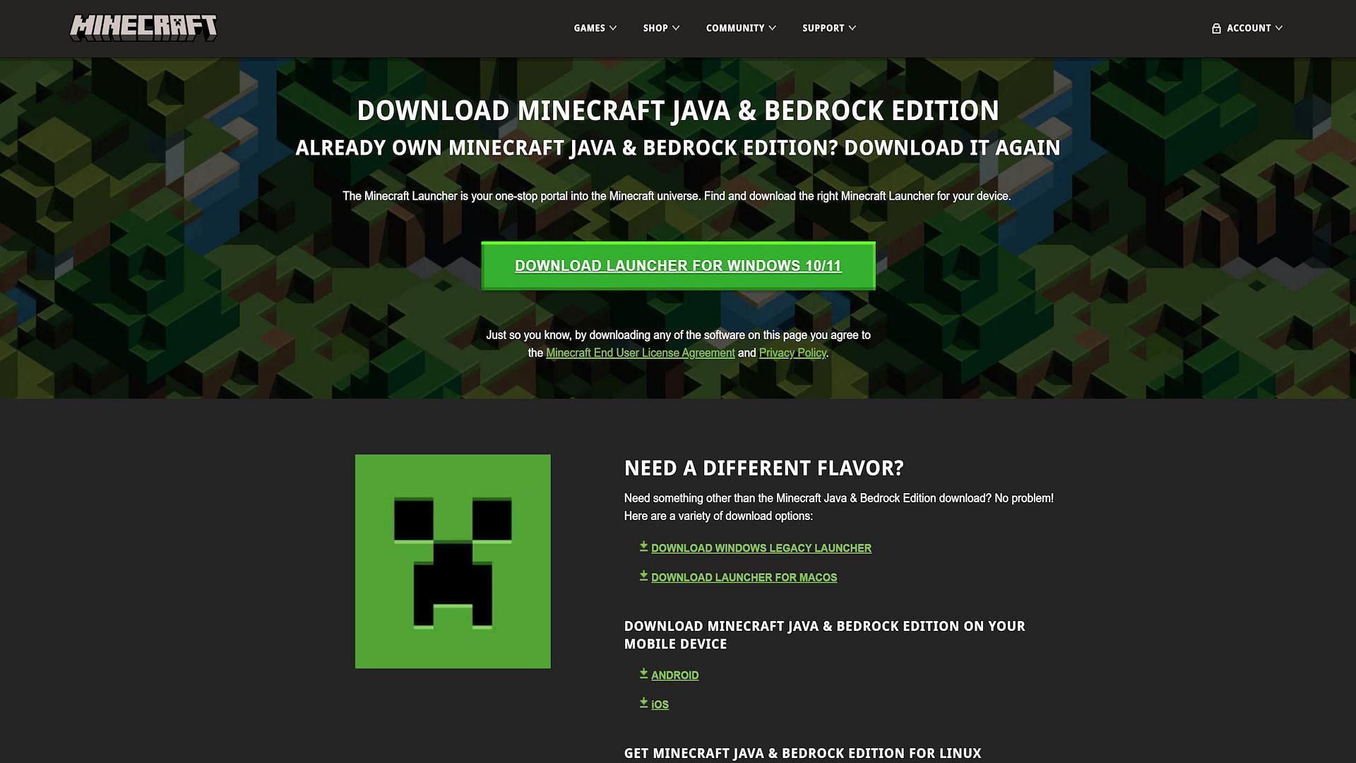 How to download Minecraft launcher