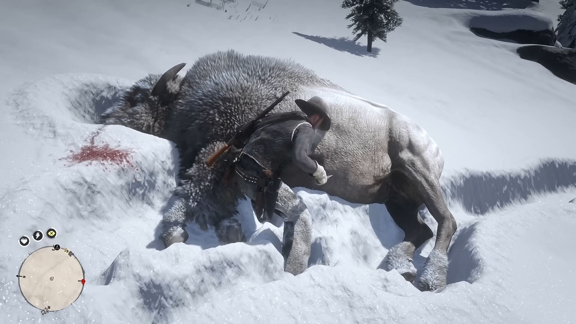 The Legendary White Bison is a giant (Image via Rockstar Games || YouTube/Reptac)