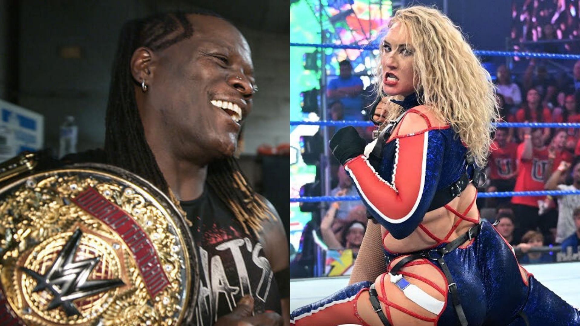 R-Truth (left) and Nikkita Lyons (right)