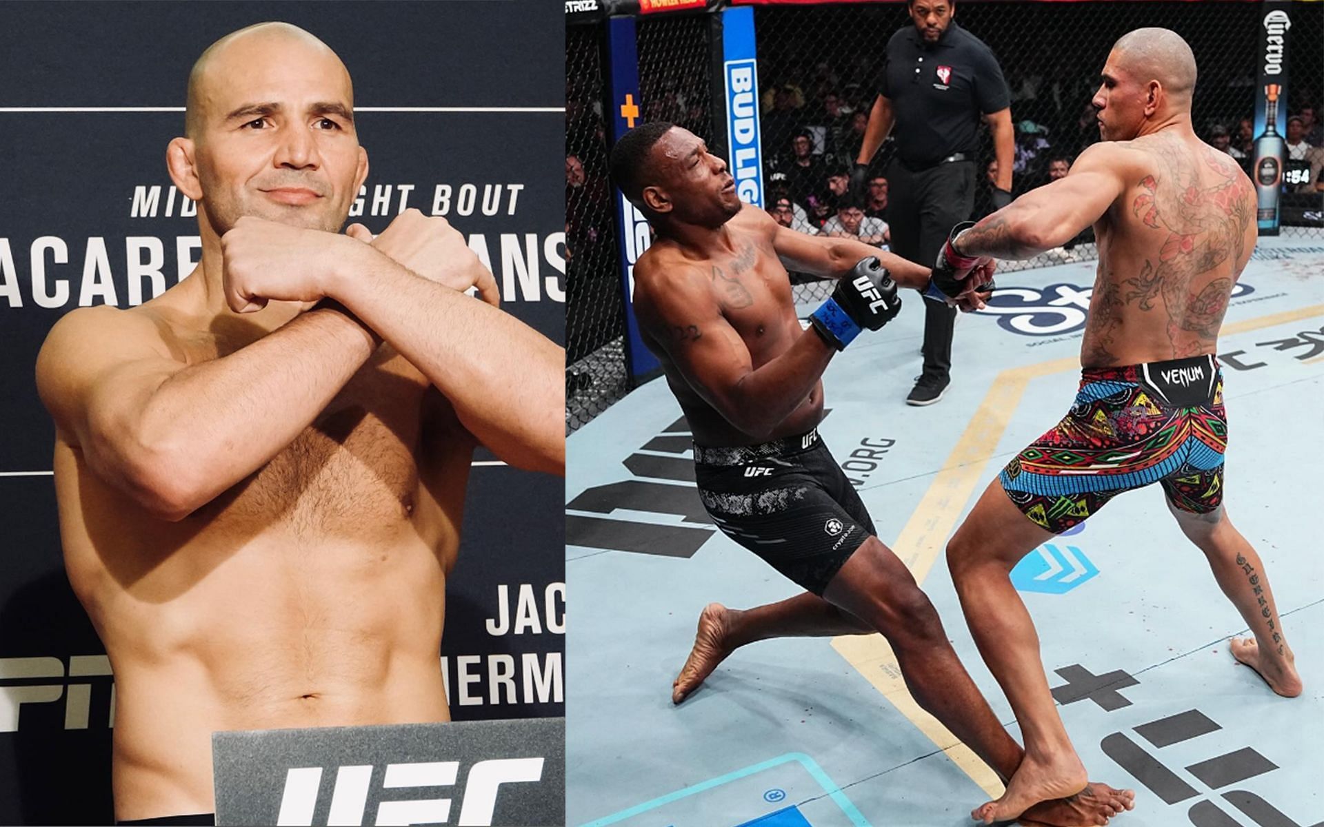 Glover Teixeira (left) shared his thoughts on Alex Pereira