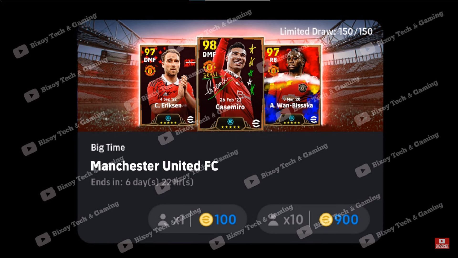 Leaked image of Big Time pack of Manchester United pack in eFootball 2024 (Image via Bixoy Tech &amp; Gaming)