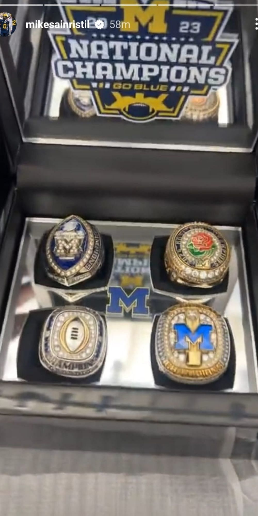 The new Michigan national championship rings.