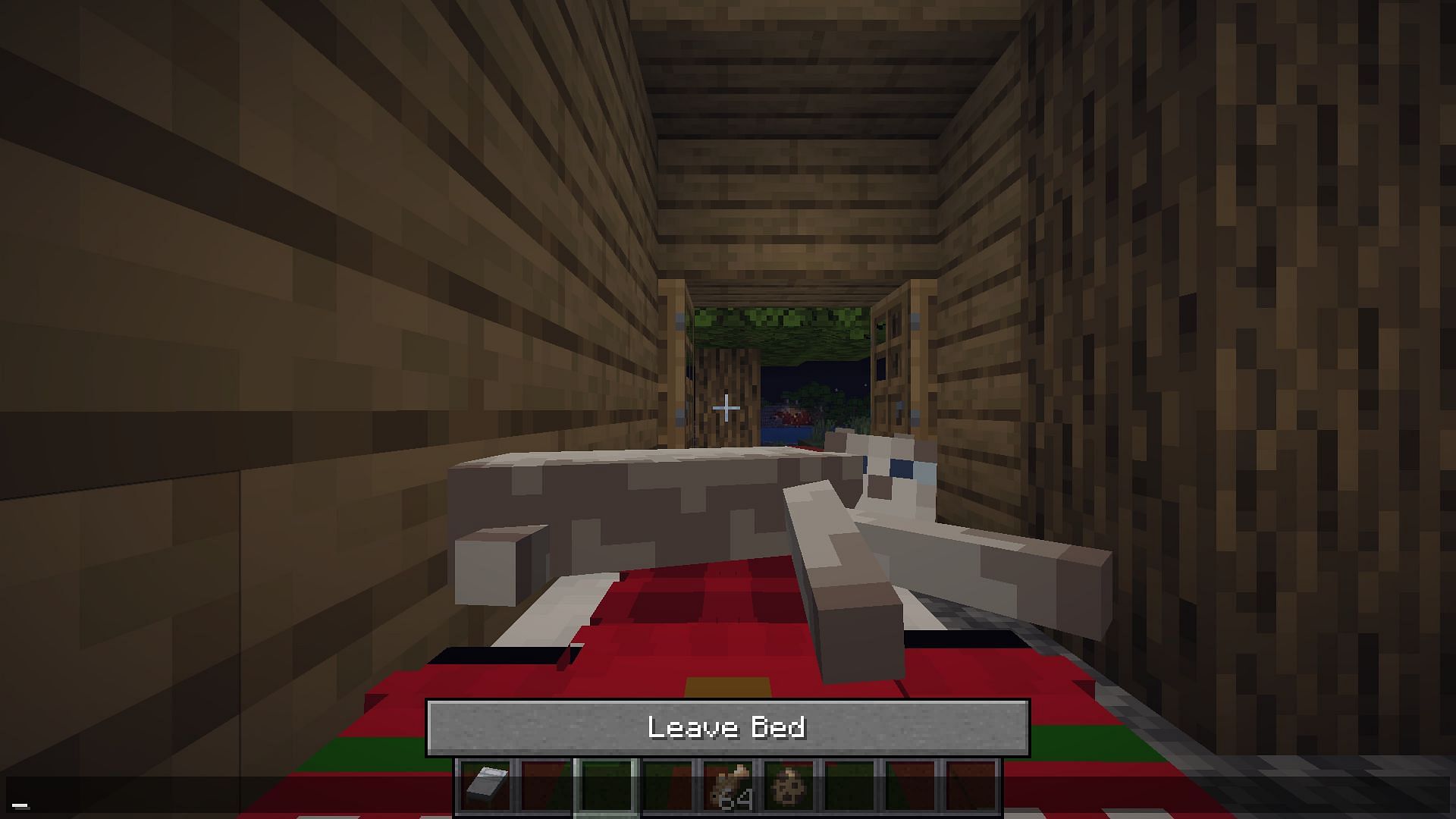 Cats will mostly sleep with their masters (Image via Mojang Studios)