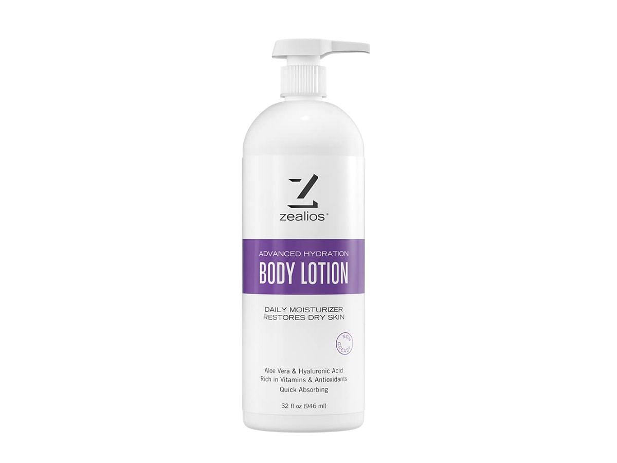 Beauty secrets for runners: Daily moisturization with Zealios body lotion for runners (Image via Amazon)