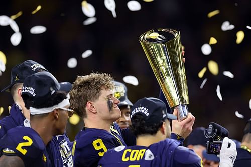 J.J. McCarthy after winning the 2024 CFP National Championship: Michigan vs. Washington