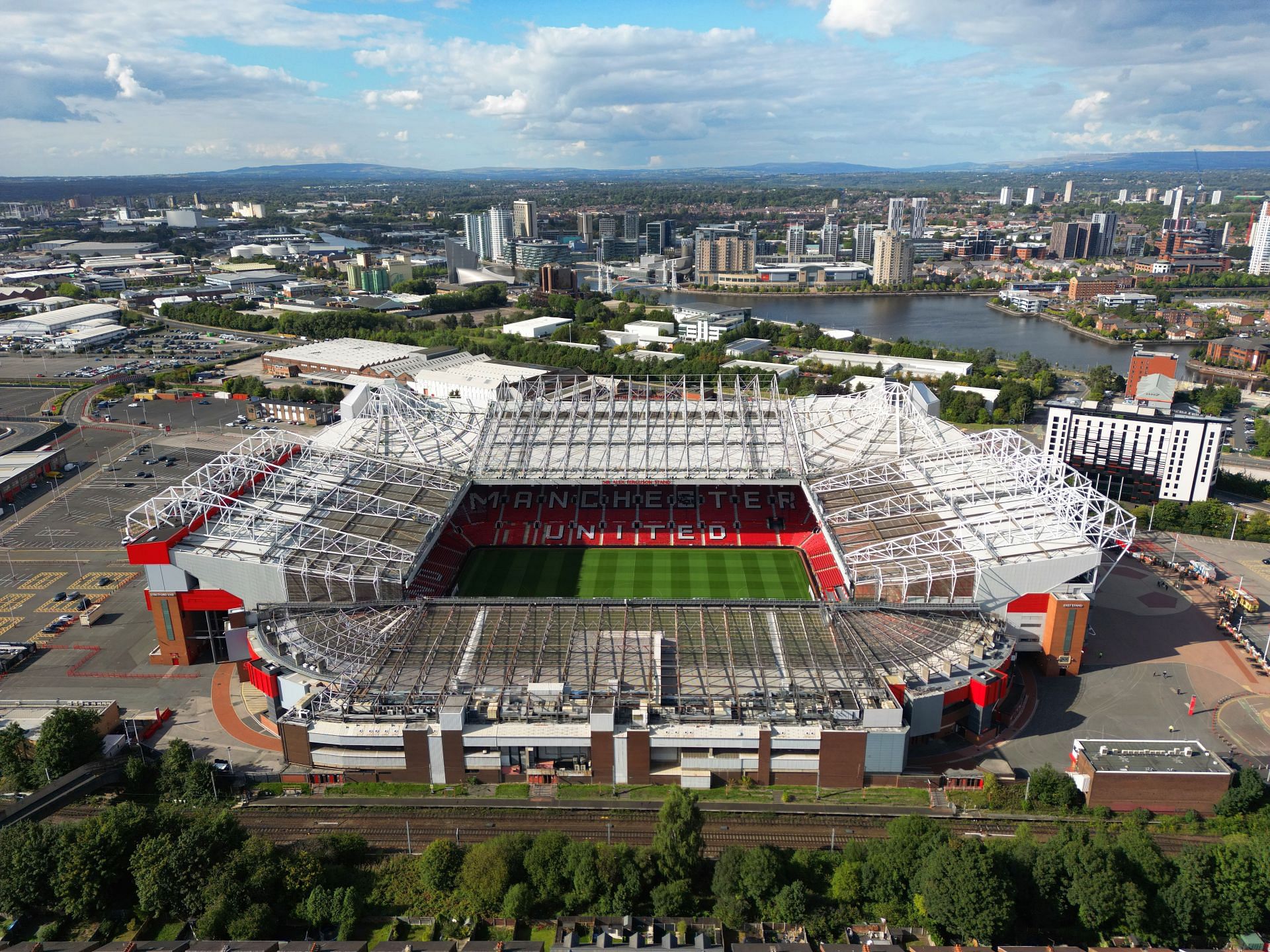 Aerial Views Of Old Trafford Stadium