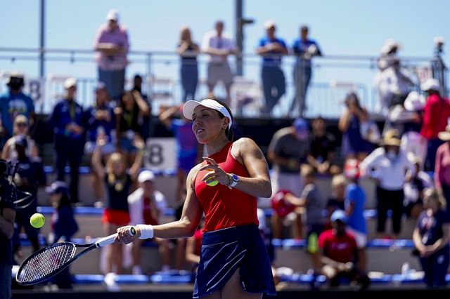 Jessica Pegula at the Billie Jean King Cup Qualifier - USA v Belgium