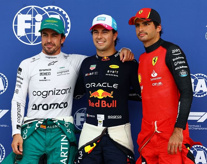 Watch: Sergio Perez overtakes both Fernando Alonso and Carlos Sainz during the F1 Chinese GP sprint