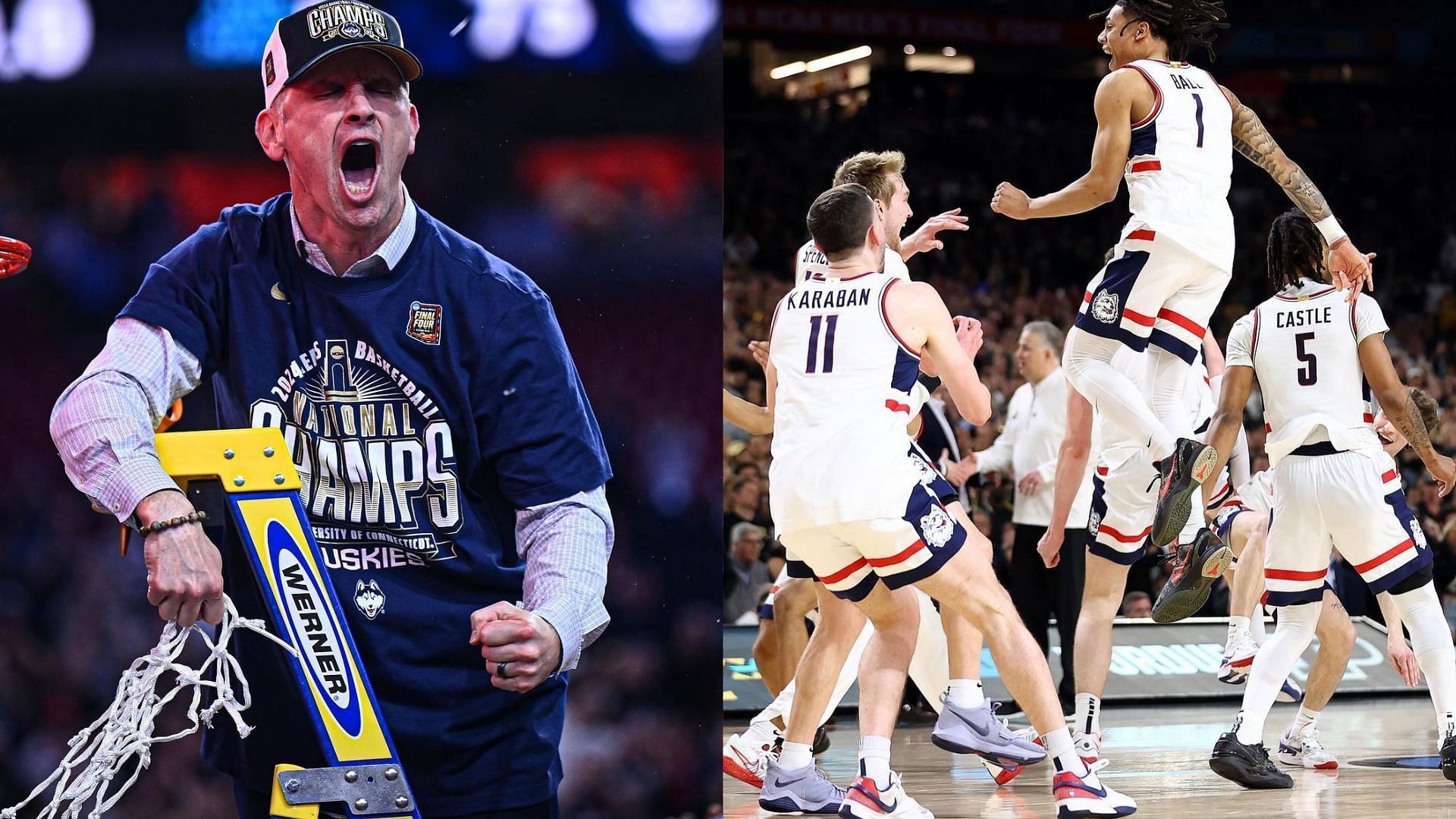 UConn coach Dan Hurley and his Huskies team 