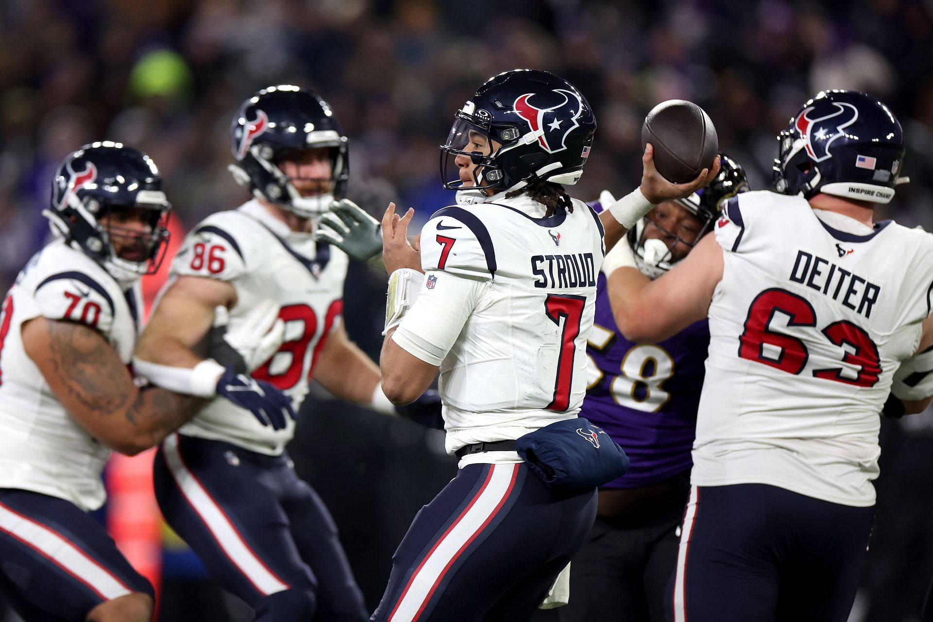CJ Stroud during the AFC Divisional Playoffs: Houston Texans vs. Baltimore Ravens