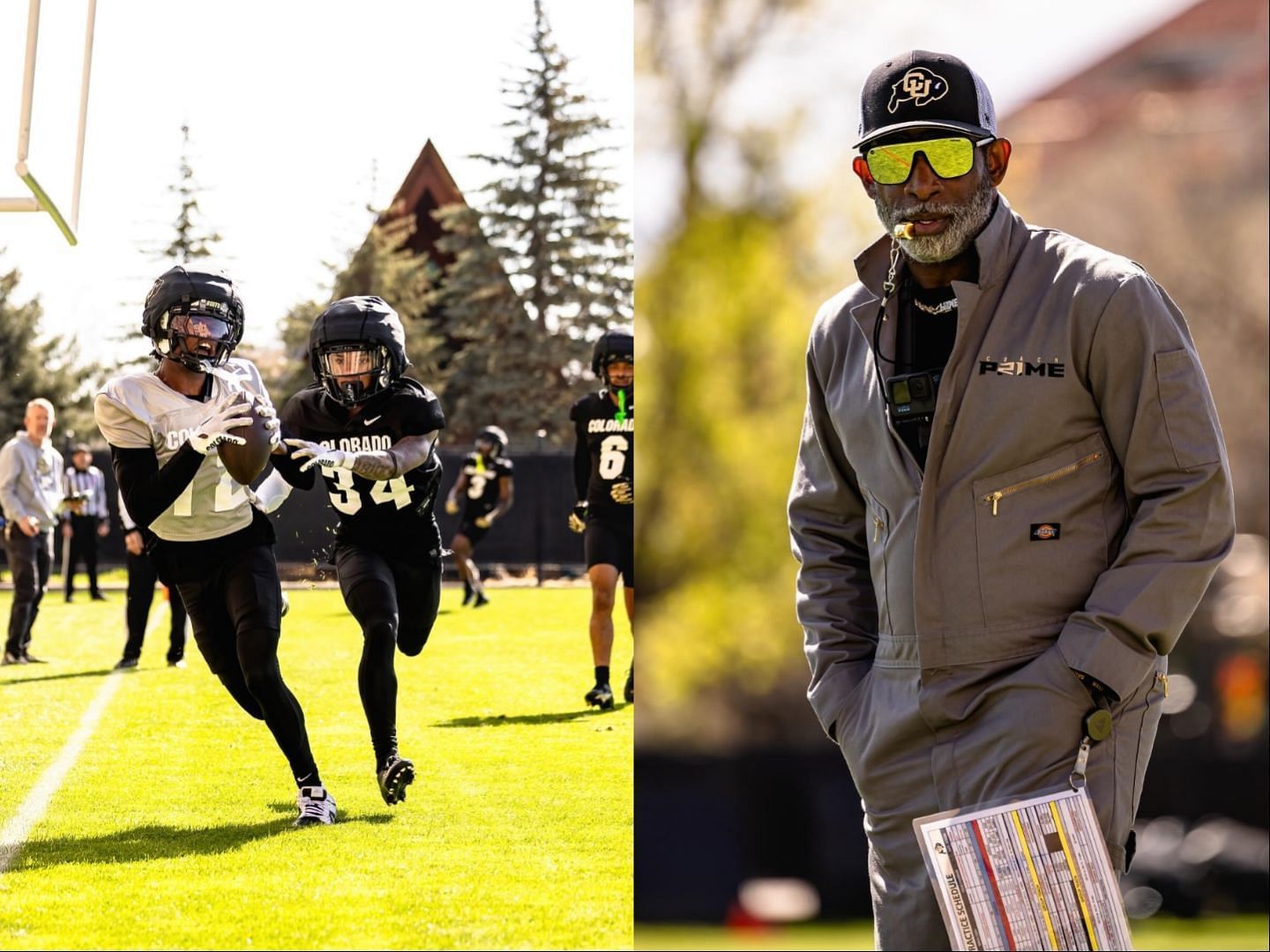 Deion Sanders and Colorado Buffaloes team collage