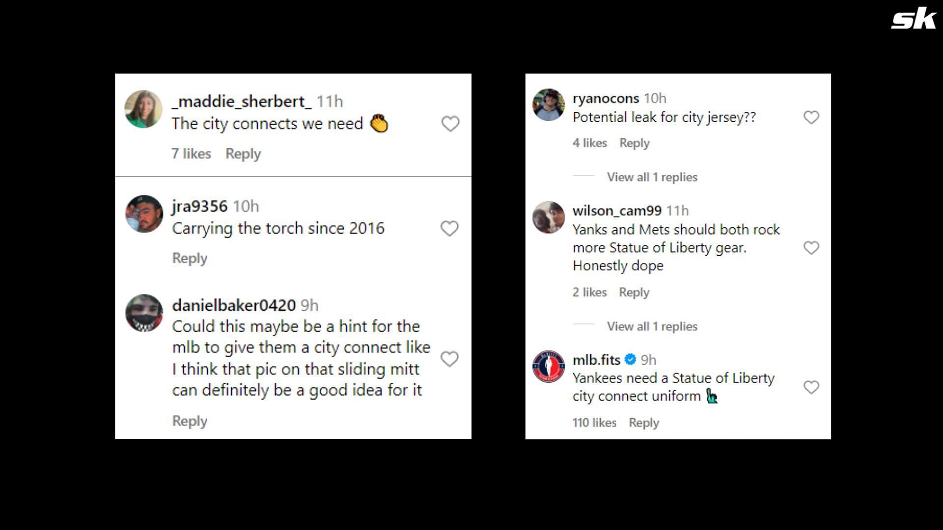 Fan reactions speculating a leak for the NY Yankees city connect jersey