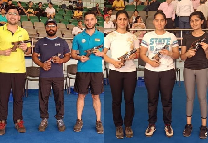 Olympic Shooting Trials 2024: Bhavesh Shekhawat and Simranpreet Kaur secure wins in second set