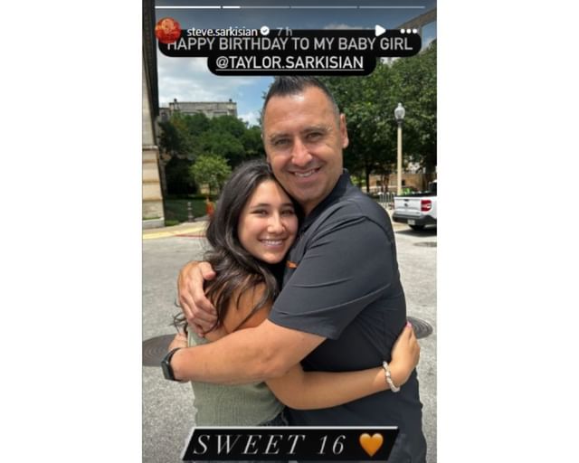 Taylor Sarkisian “MY BABY GIRL” Texas HC Steve Sarkisian shares