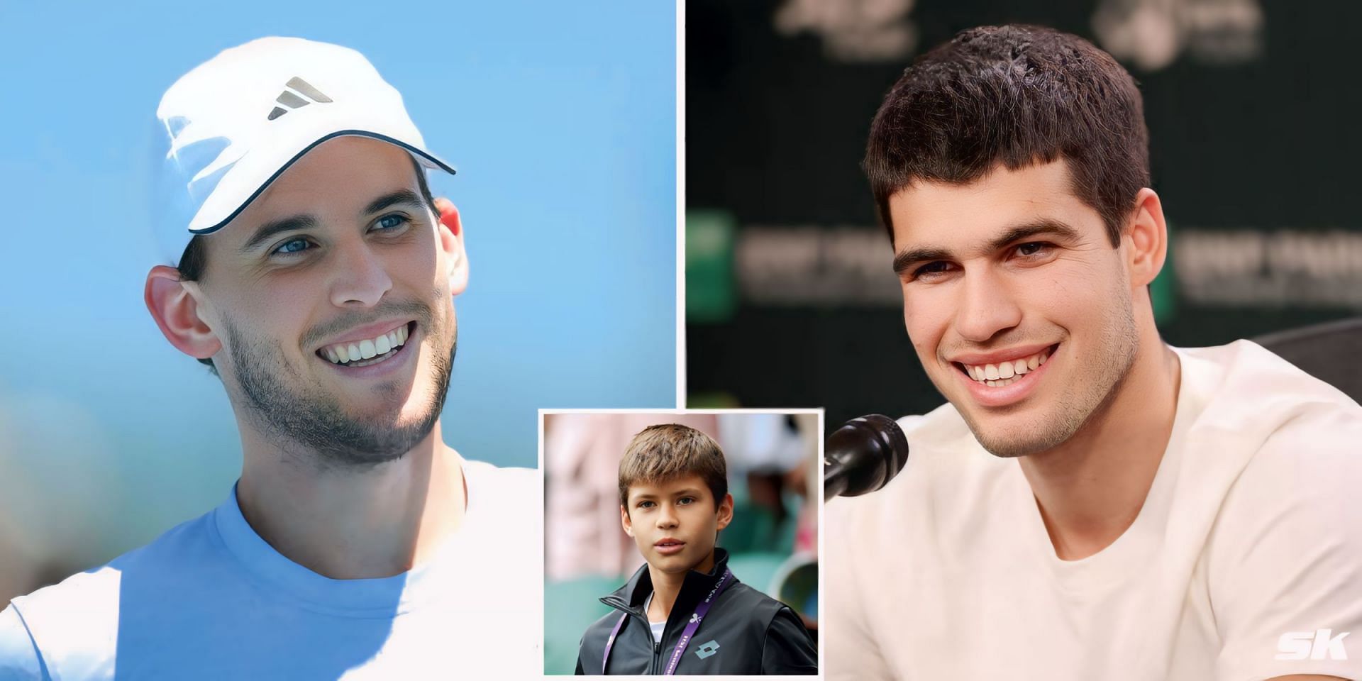 Jaime Alcaraz cheers Dominic Thiem on