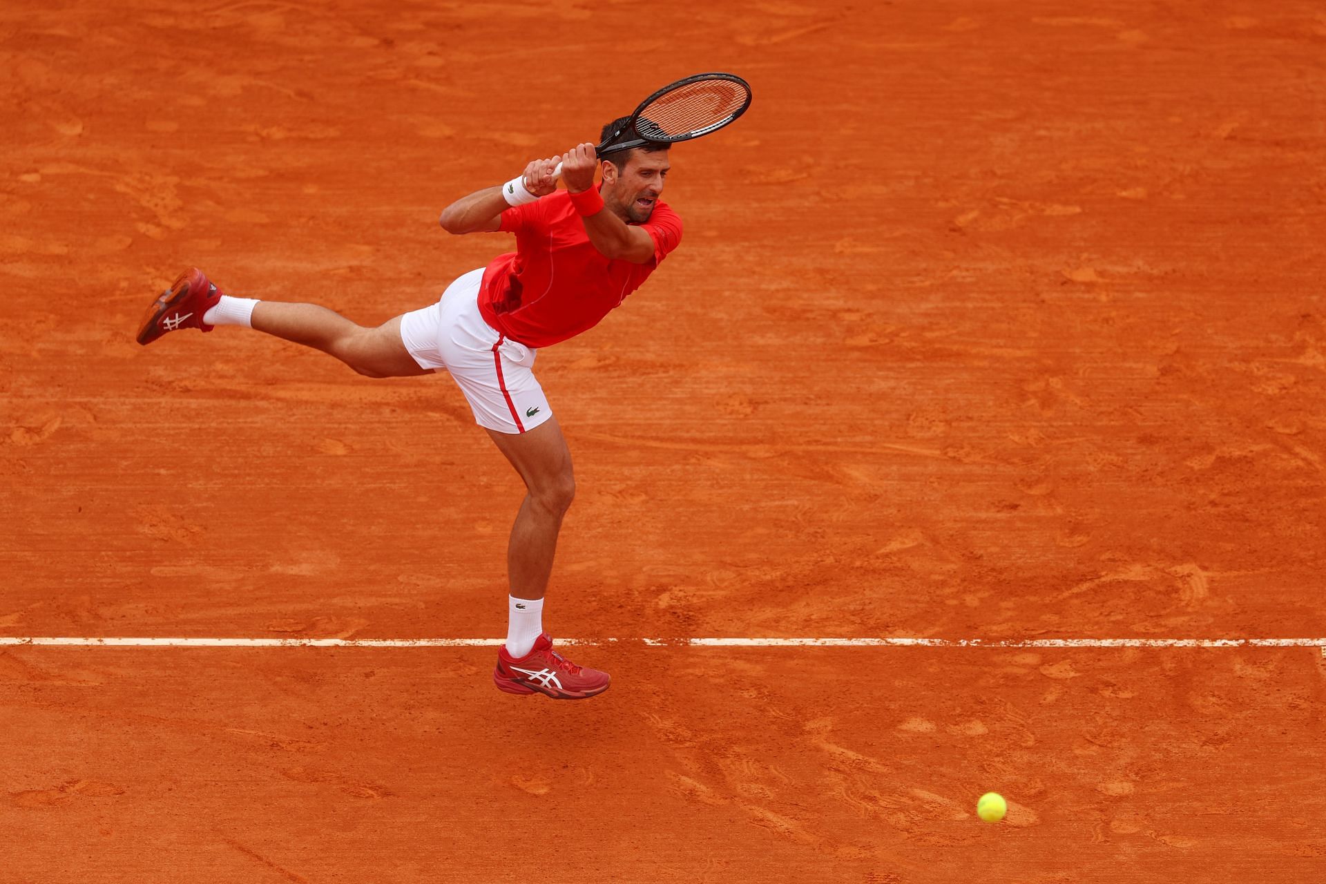 The Serb pictured during his Monte-Carlo Masters 2024 match against Roman Safiullin