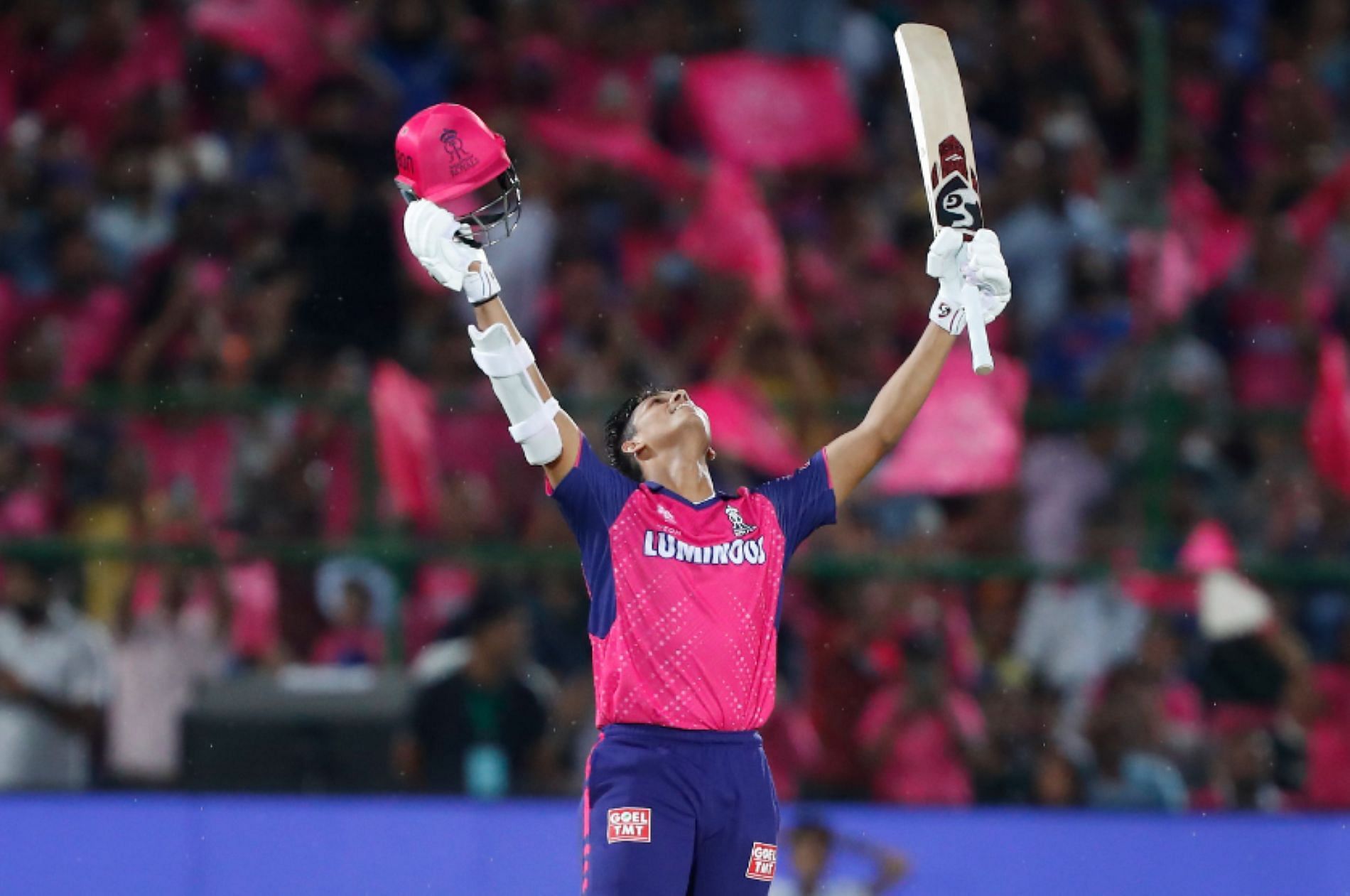 Jaiswal silenced his critics with a breathtaking century [Credit: IPL Twitter handle]