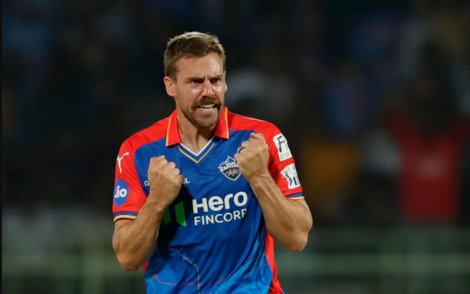 Anrich Nortje conceded 32 on Sunday (Credits: BCCI/IPL)