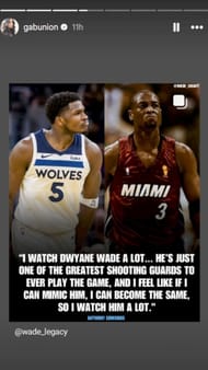 Dwyane Wade's wife Gabrielle Union seemingly accepts Anthony Edwards' comparison to Heat legend