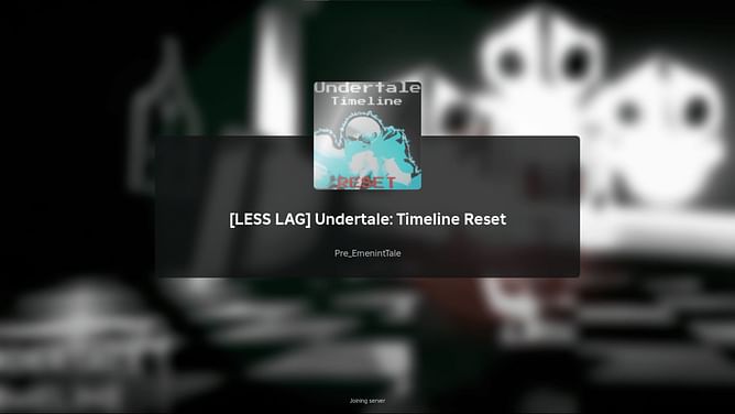 Roblox: Undertale Timeline Reset Codes