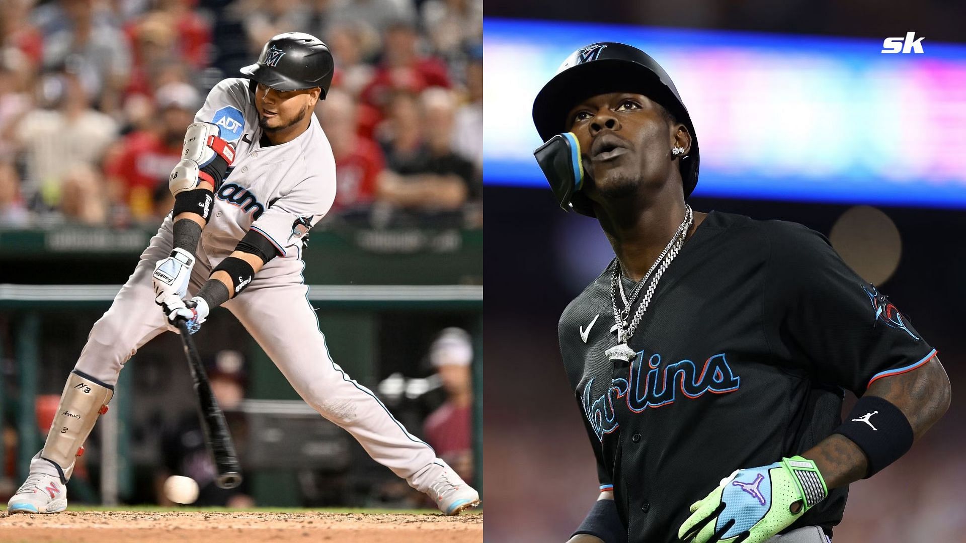 Miami Marlins Sluggers Luis Arraez &amp; Jazz Chisholm Jr. 