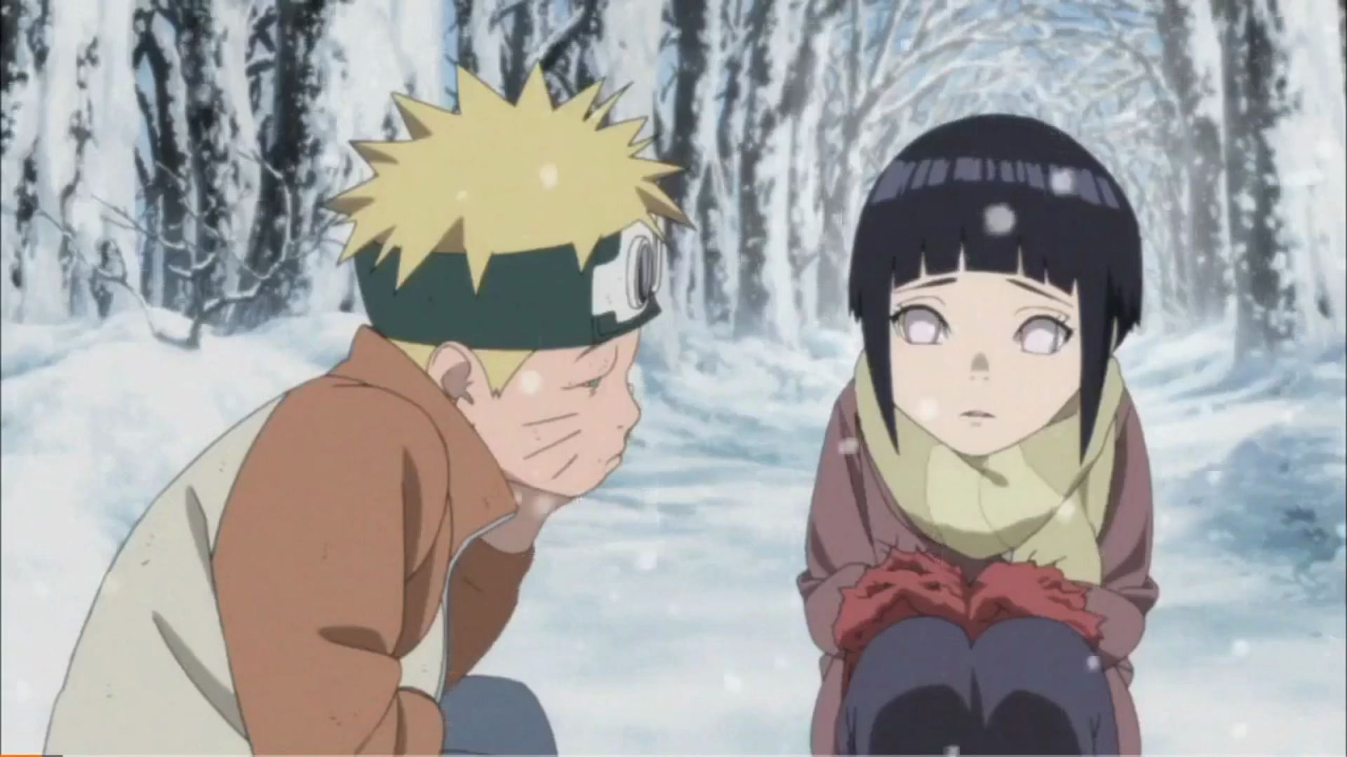 Naruto and Hinata in a still from the movie 