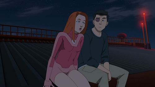 Eve and Mark, as seen in Invincible season 2 episode 8 (Image via Prime Video)