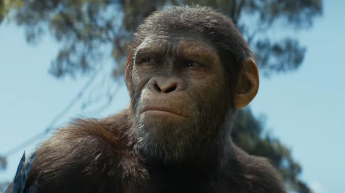 A still from Kingdom of the Planet of the Apes (Image via 20th Century Studios, Kingdom of the Planet of the Apes IMAX Trailer, 02:11)
