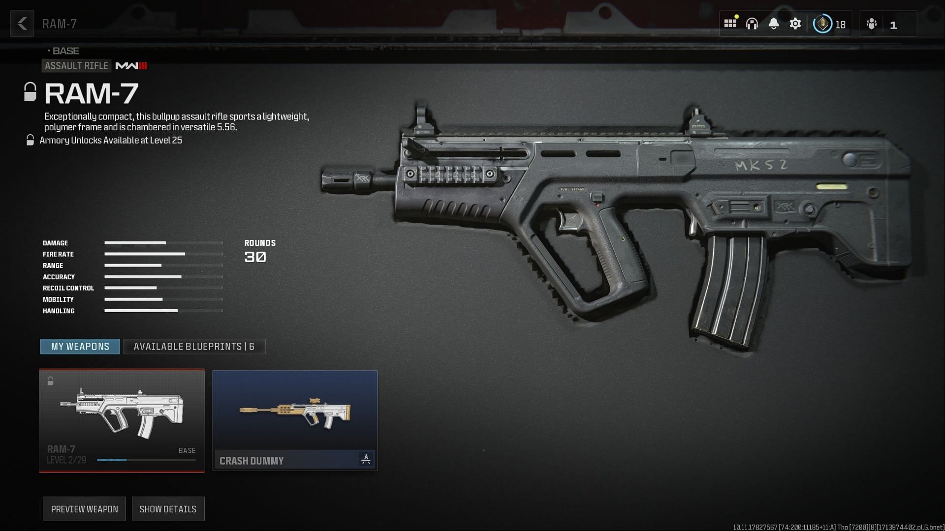 RAM-7 assault rifle (Image via Activision)
