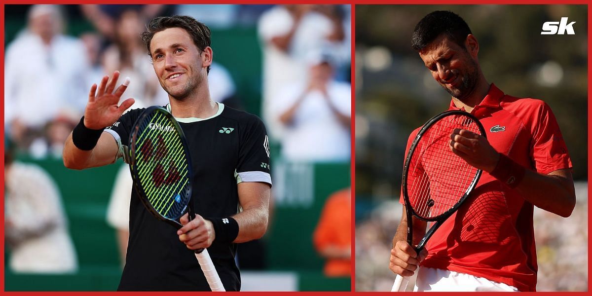 Casper Ruud beat Novak Djokovic in the Monte-Carlo Masters semifinal.