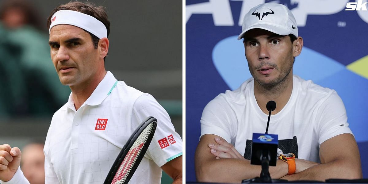 Roger Federer (L), Rafael Nadal (R)