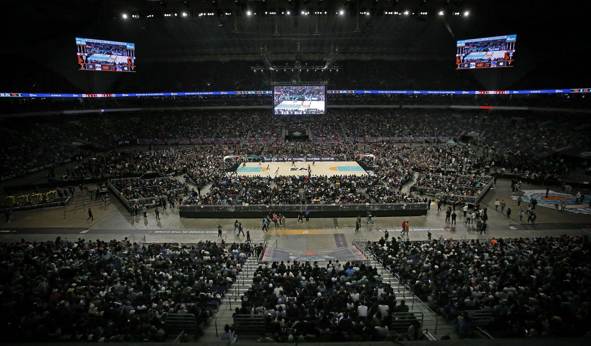 68,323 in attendance for the Warriors-Spurs regular season game at the Alamodome.