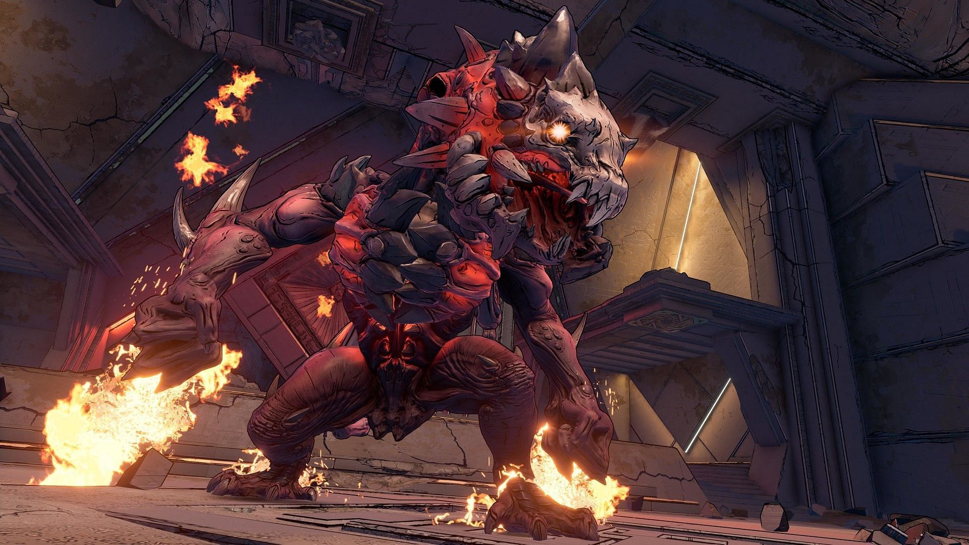 Fight unique monsters in Borderlands (Image via Gearbox Software)