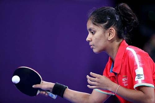 Sreeja in action at Birmingham 2022