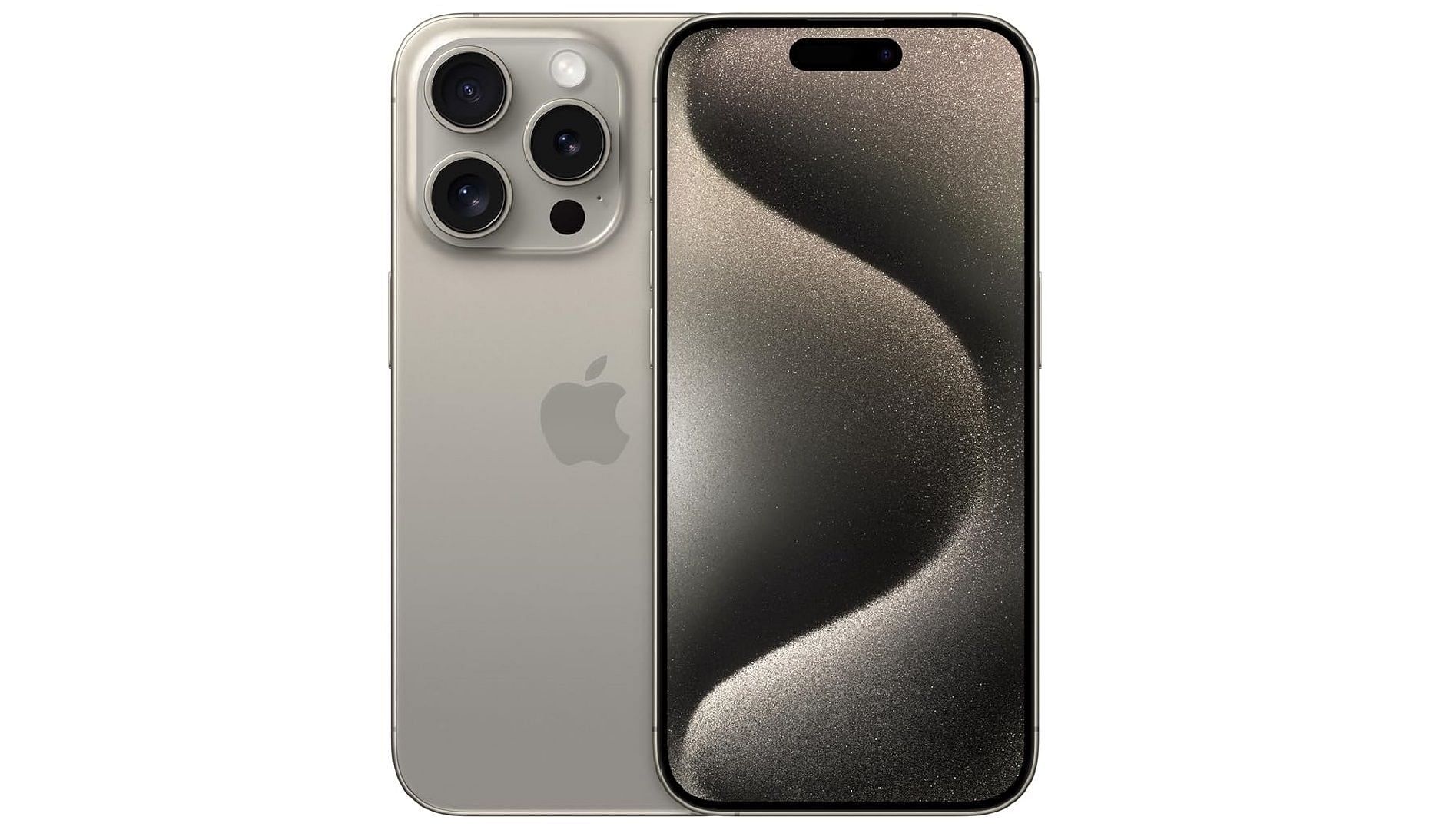 Apple iPhone 15 Pro in Natural Titanium (Image via Apple)