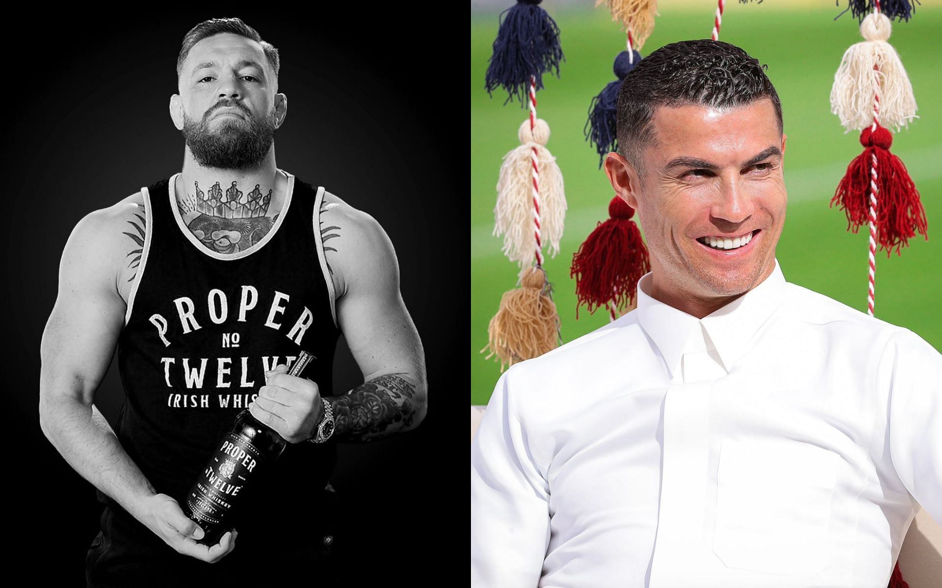 Conor McGregor (left) reflects on an old conversation with Cristiano Ronaldo (right) [Photo Courtesy @thenotoriousmma and @cristiano on Instagram]