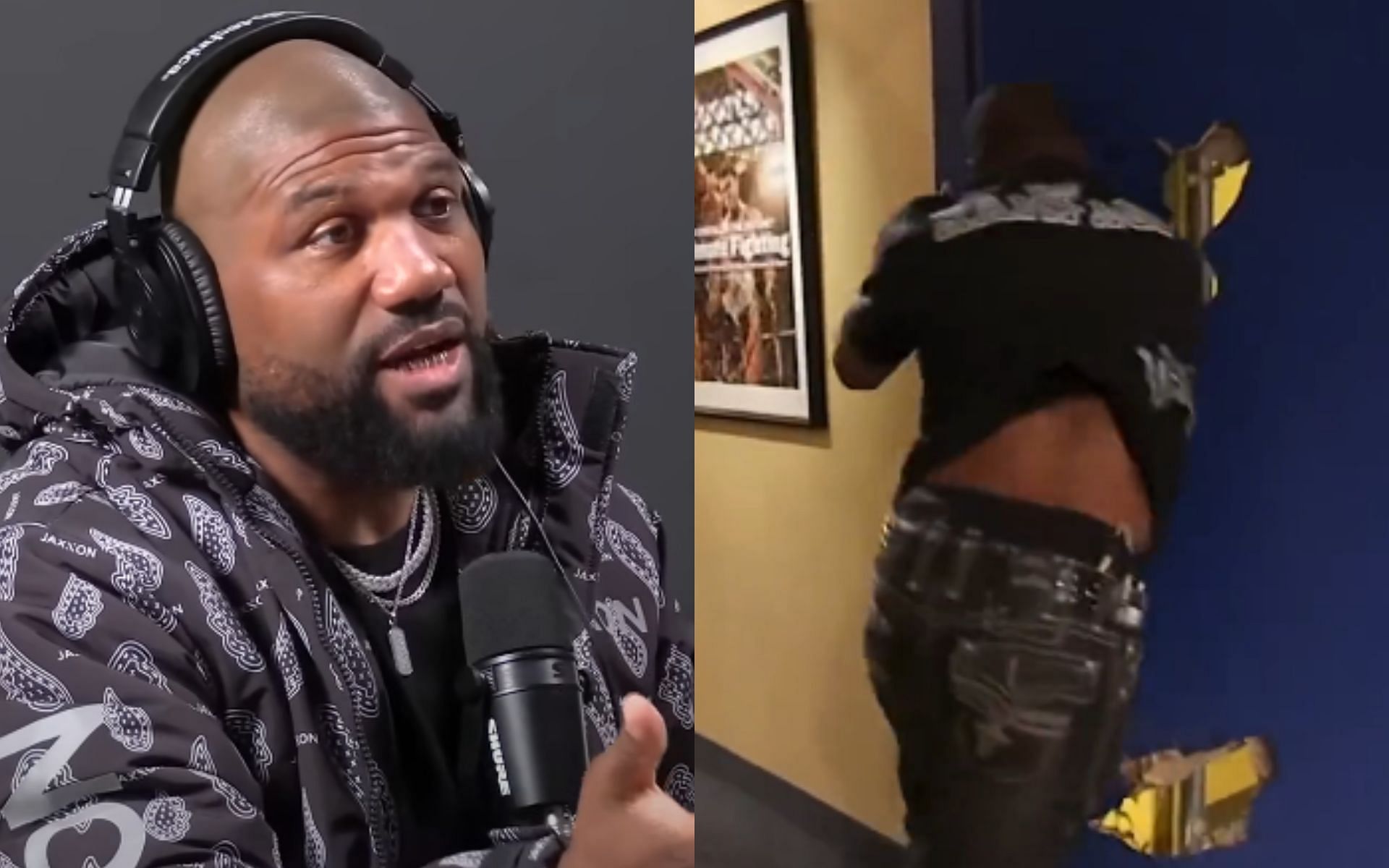 Quinton &lsquo;Rampage&rsquo; Jackson reveals hidden story about female judge which triggered him to rip apart door on TUF set [Image courtesy: JAXXON PODCAST - YouTube, and @RosssEdmonds - X]