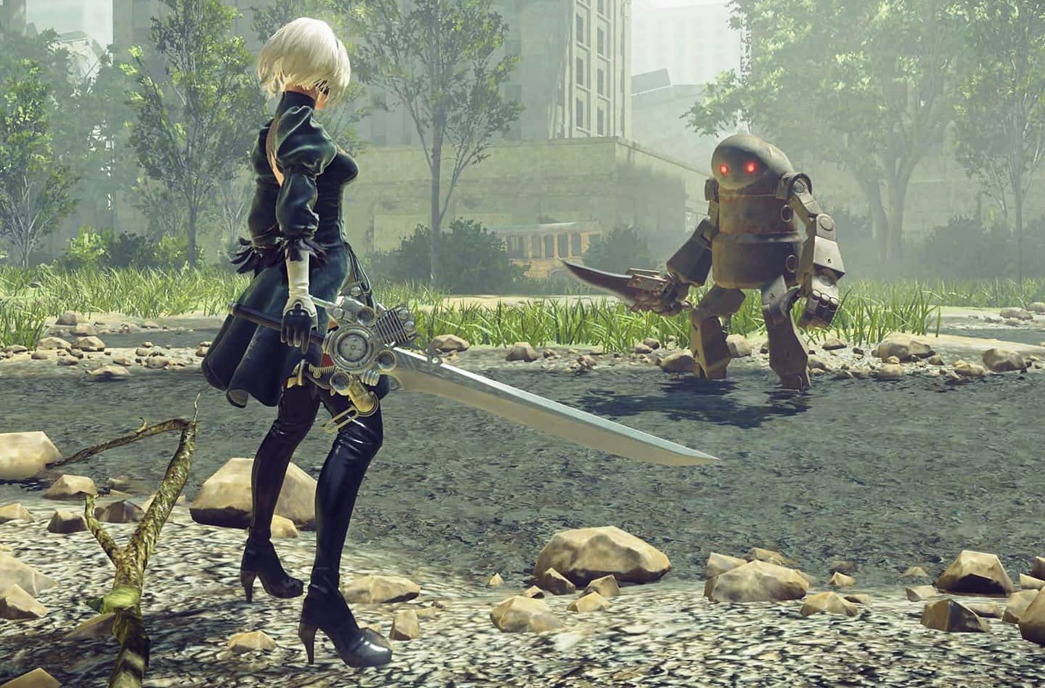 2B&#039;s character as seen in Nier: Automata (Image via Square Enix)