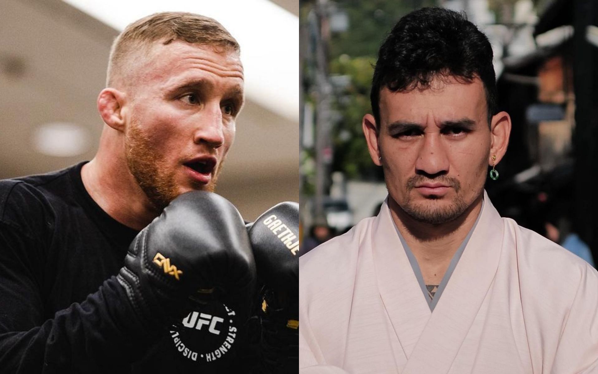Justin Gaethje (left) versus Max Holloway (right) is one of the most eagerly-awaited MMA fights of 2024 [Images courtesy: @justin_gaethje and @blessedmma on Instagram]